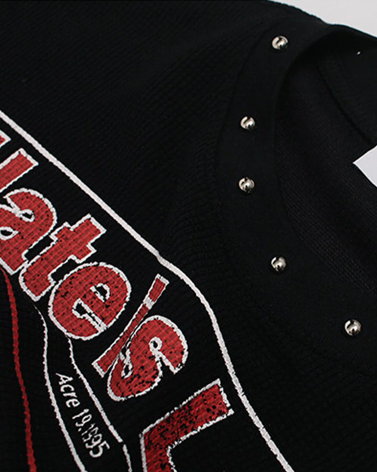 Studded Newspaper Graphic Tee - Image 9