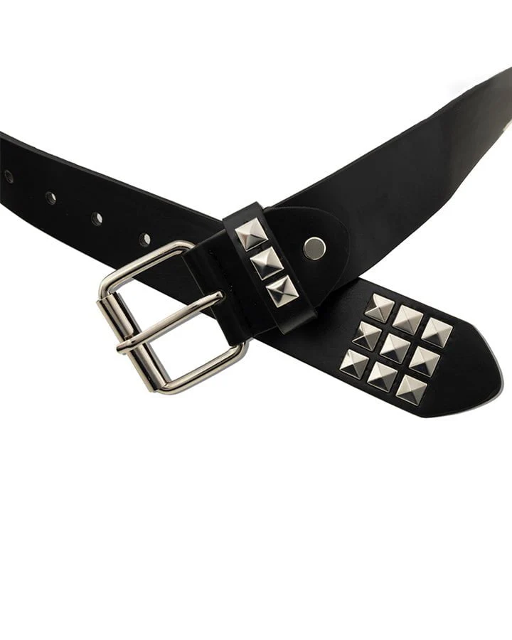 Studded Punk Style Leather Belt - Image 4