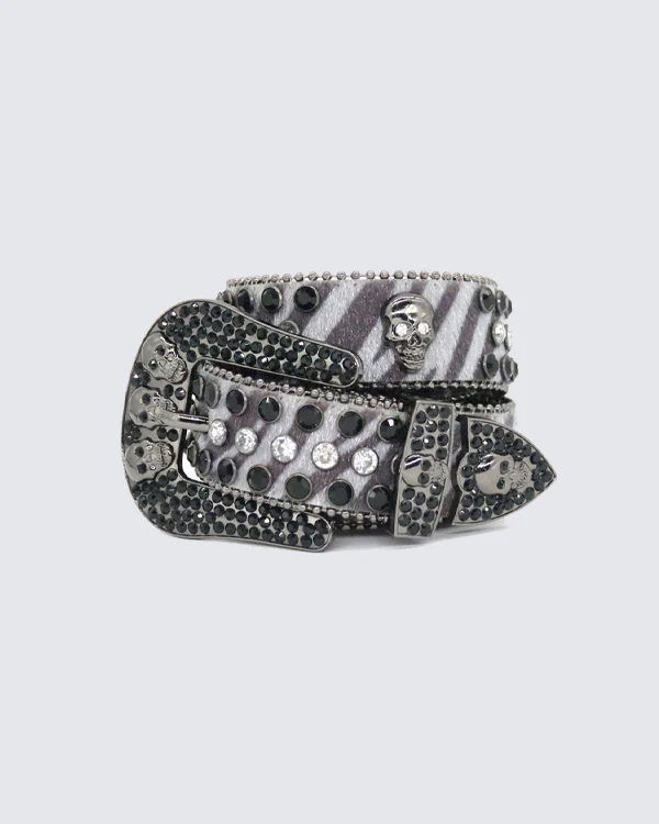 Studded Skull Punk Belt - Image 2