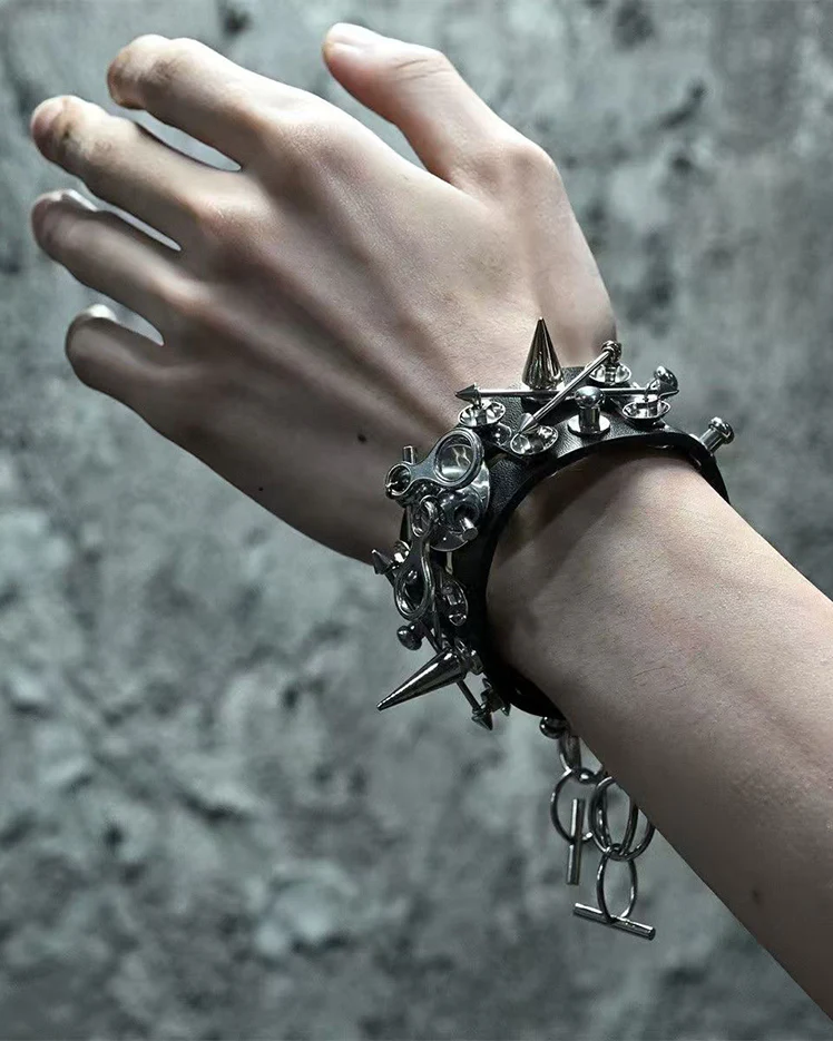 Subcultural Dark Studded Bracelet - Image 2