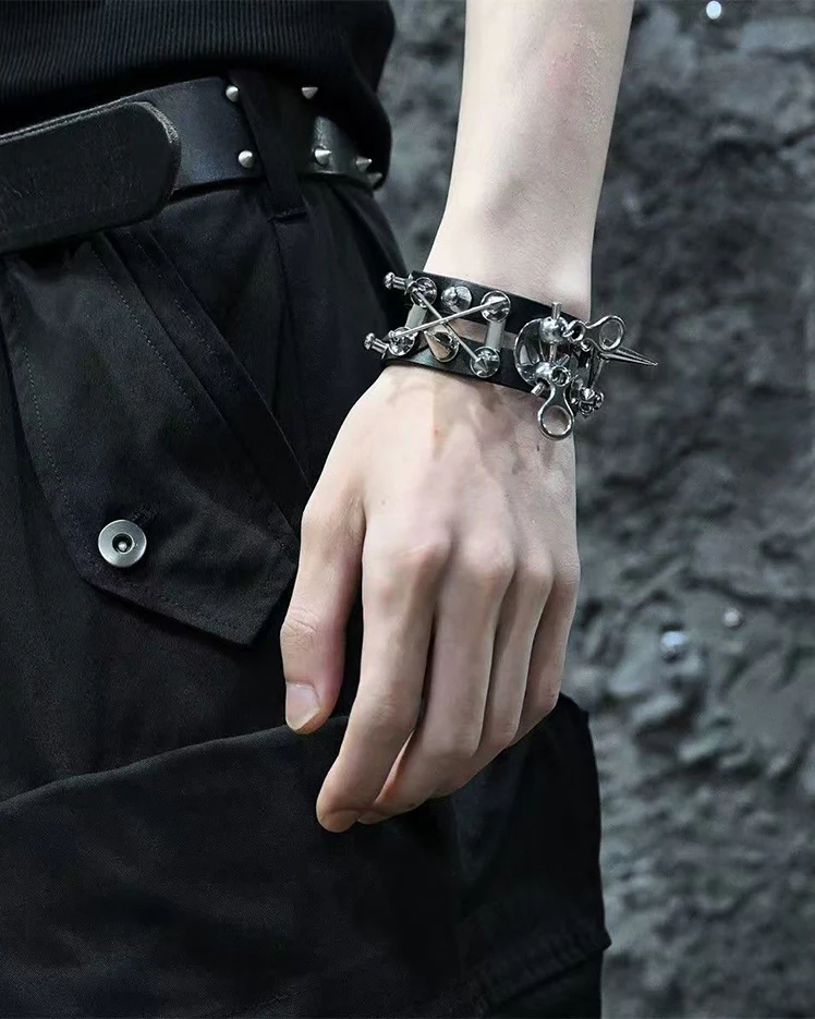 Subcultural Dark Studded Bracelet - Image 3