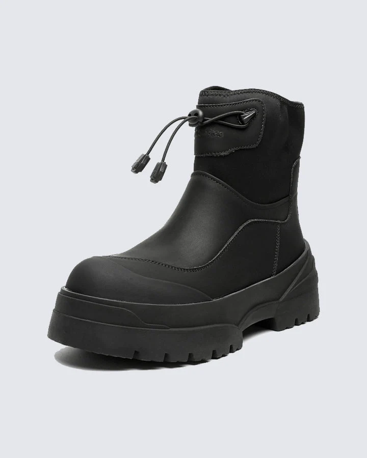 Thick-Sole Lace-Up Outdoor Motorcycle Boots - Image 6