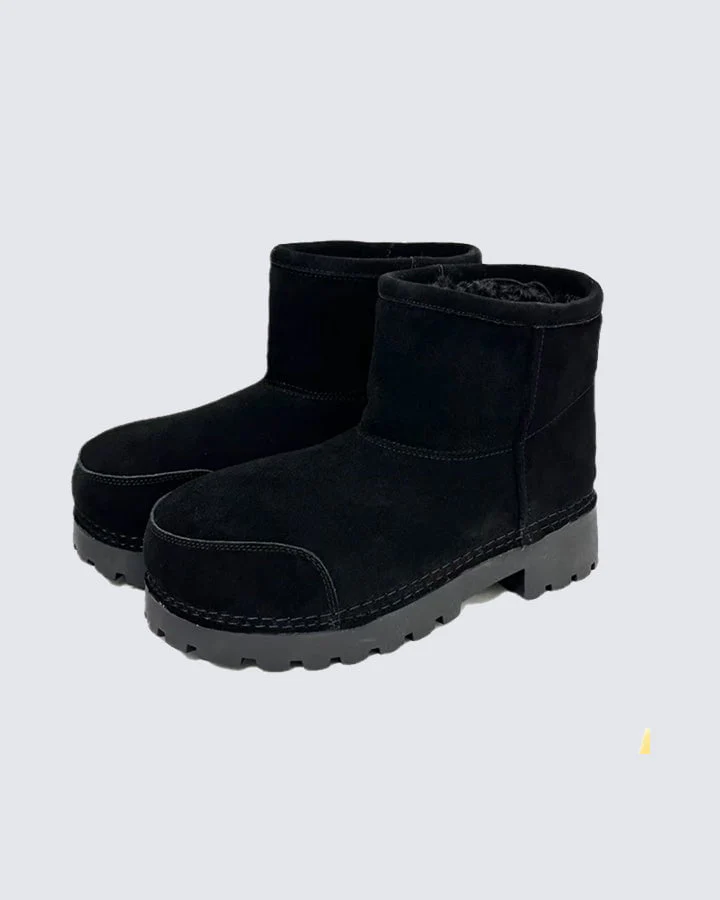 Thick Sole Sheepskin Short Snow Boots - Image 2