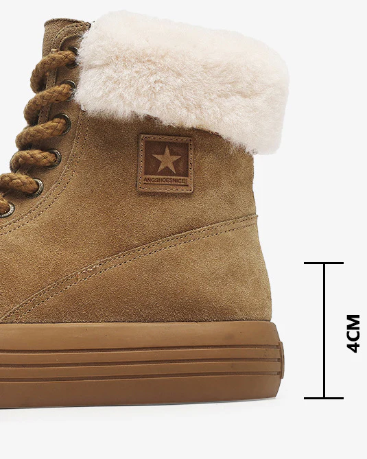 Thick-Soled Plush-Lined Couple Short Boots - Image 9