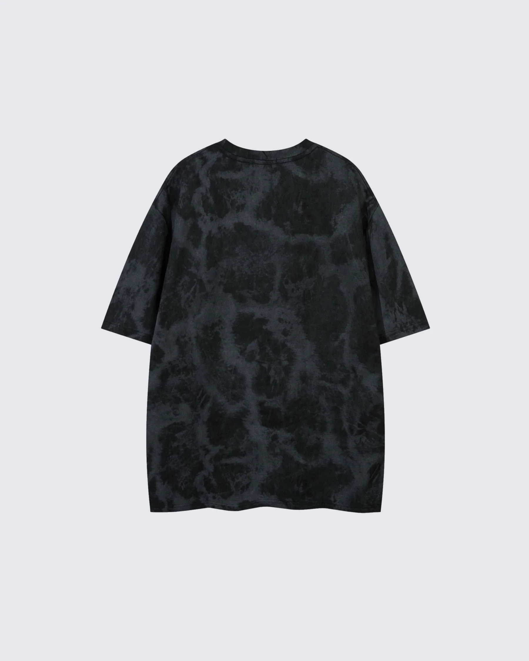 Tie-Dye Tribal Flame Graphic Oversized T-Shirt - Image 2