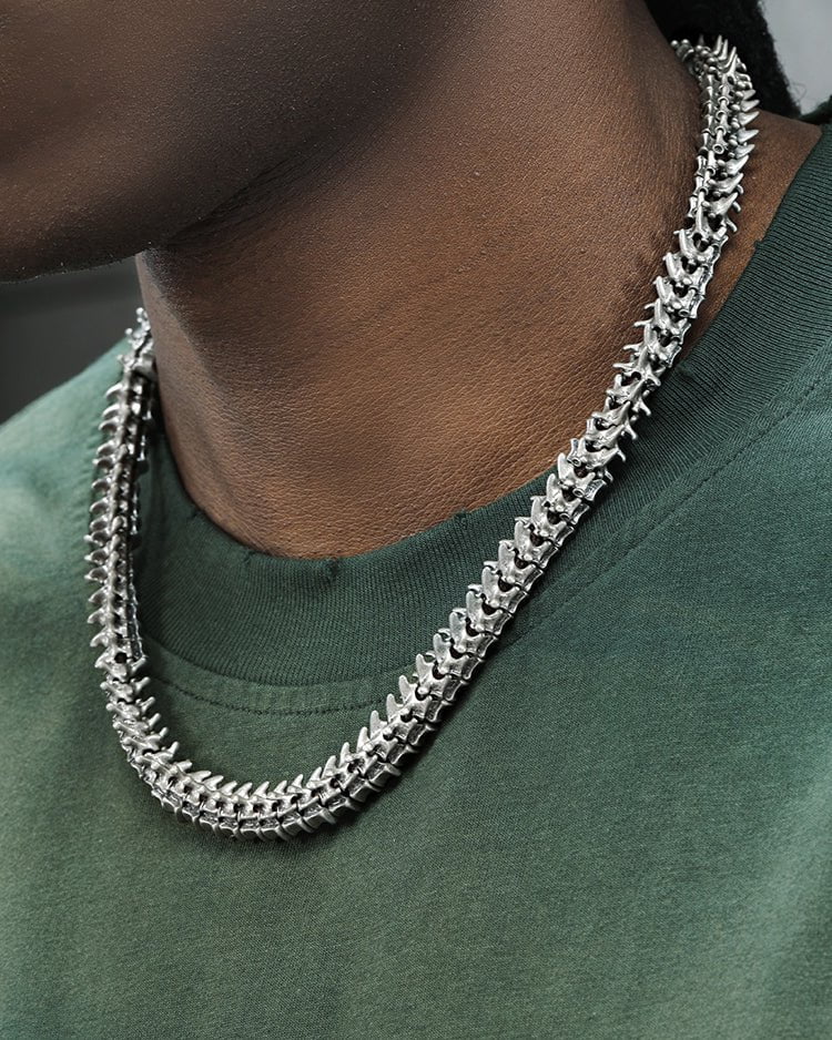 Titanium Steel Dragonbone Necklace - Image 2