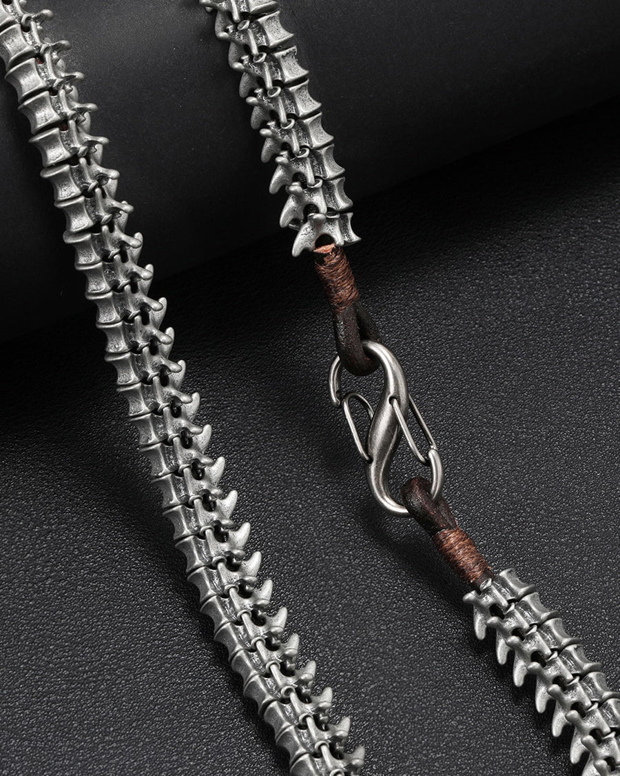 Titanium Steel Dragonbone Necklace - Image 4