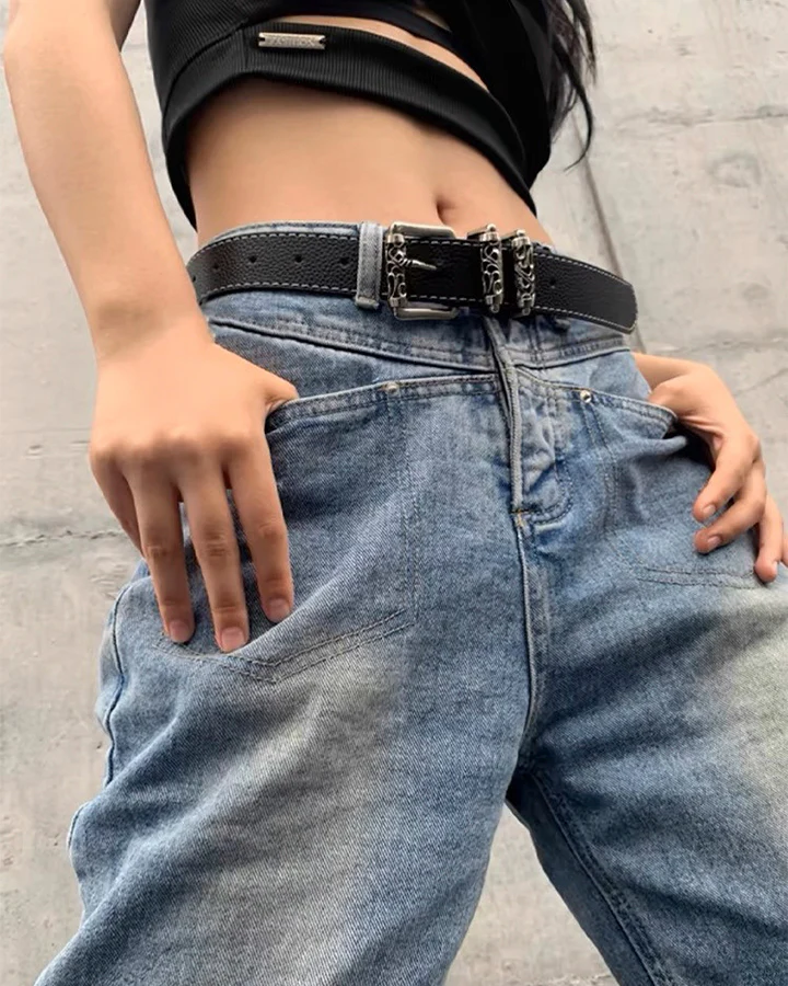 Trendy Roller Hollow Vine Pattern Belt - Image 2