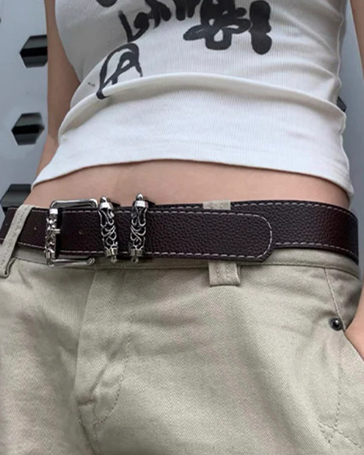 Trendy Roller Hollow Vine Pattern Belt - Image 6