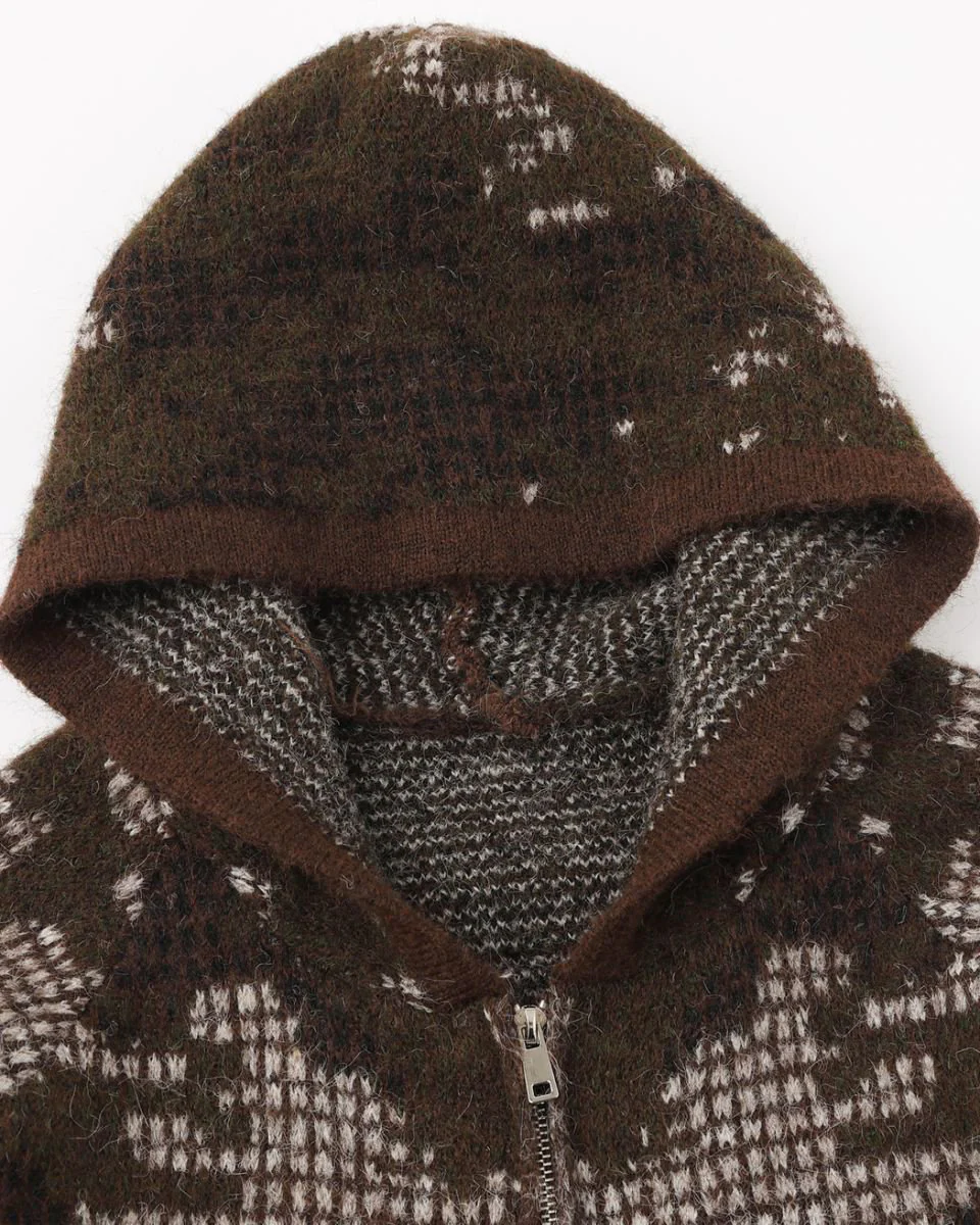 Unisex Creative Design Hooded Knit Sweater - Image 5