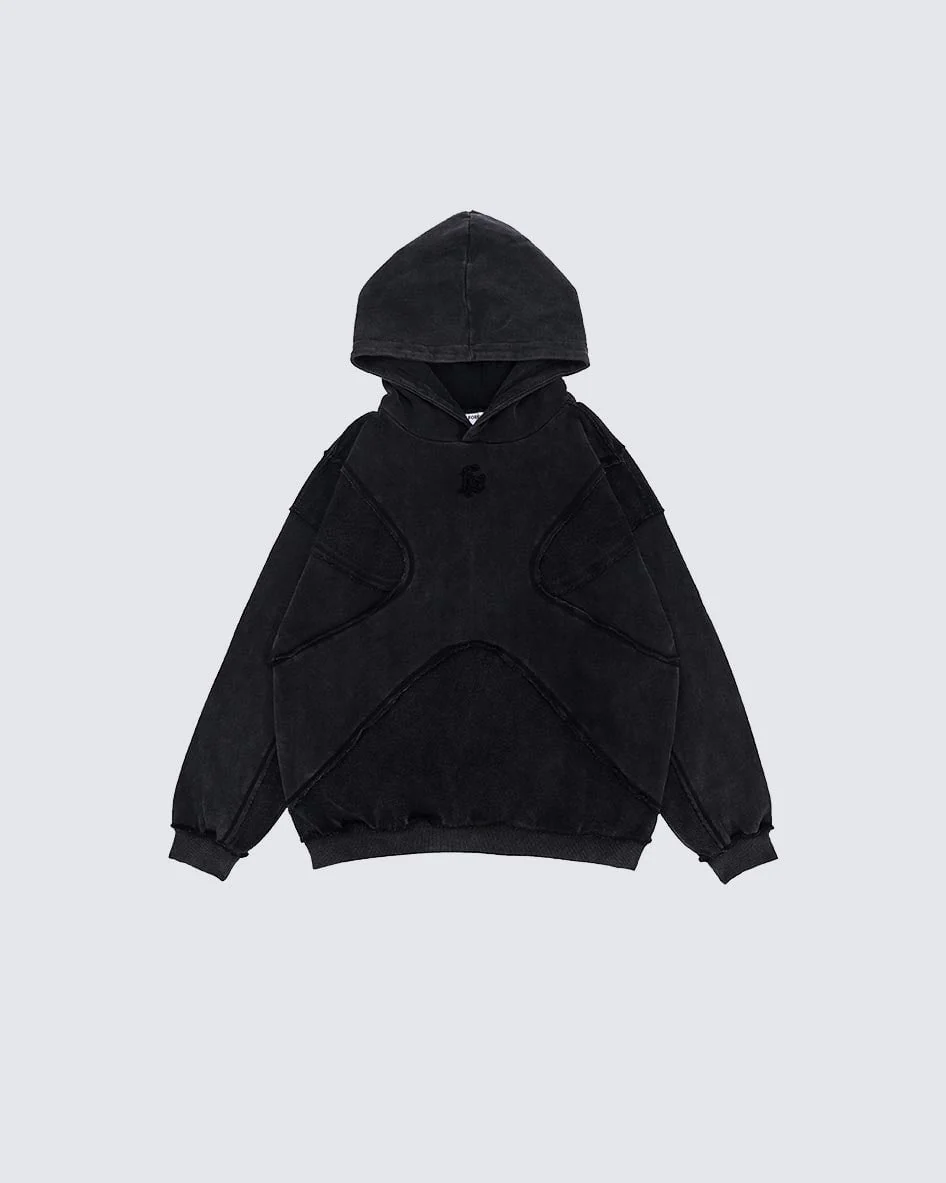 KIIKIO Unisex Deconstructed Design Hoodie - Image 3