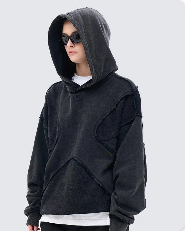 KIIKIO Unisex Deconstructed Design Hoodie - Image 5