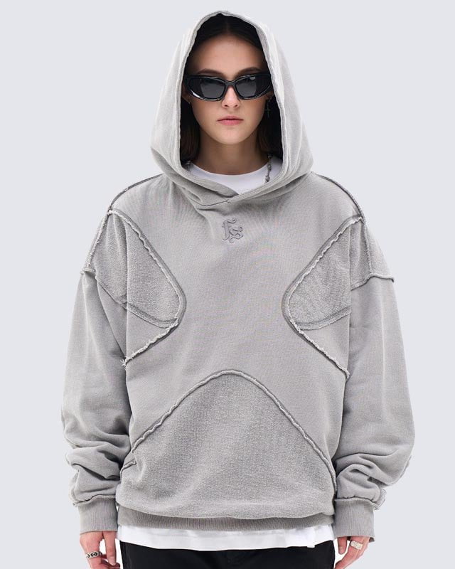 KIIKIO Unisex Deconstructed Design Hoodie - Image 6