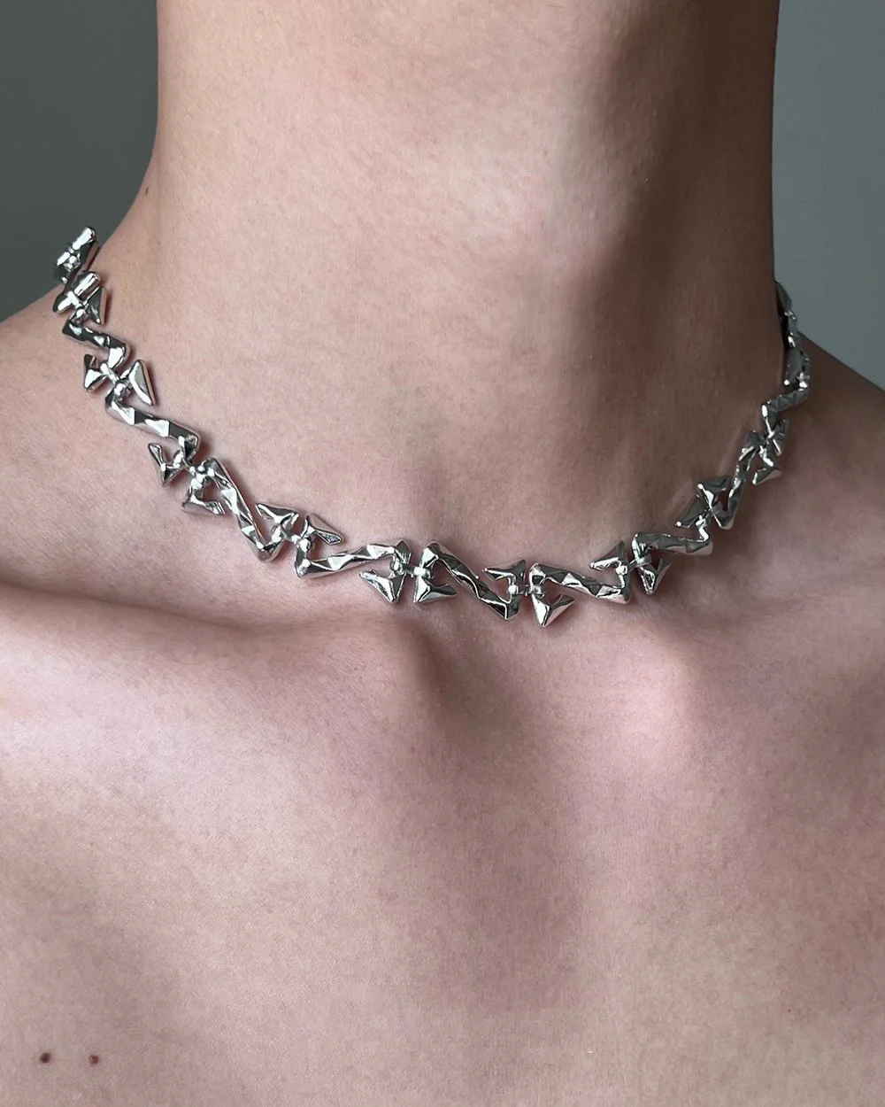 Unregular Twisted Hip-Hop Braided Necklace - Image 2