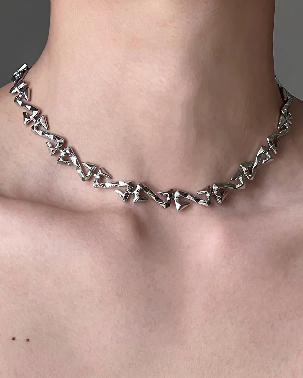 Unregular Twisted Hip-Hop Braided Necklace - Image 4