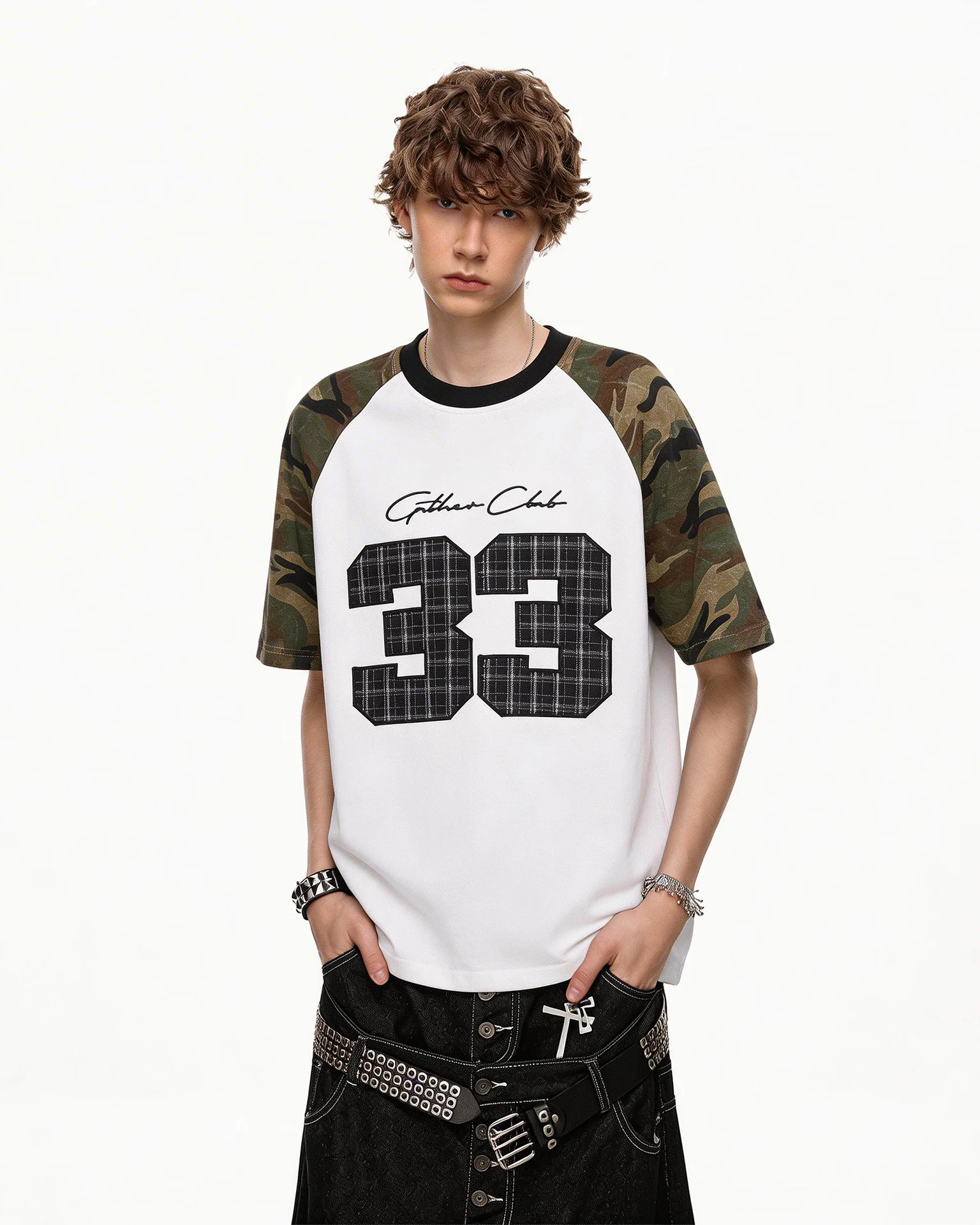 Vintage Camo Raglan T-Shirt New - Image 4