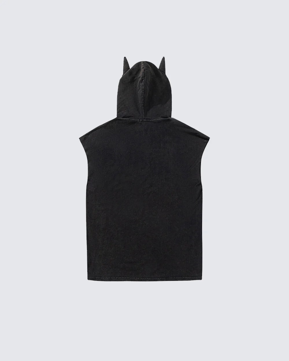 Vintage Cat Graphic Bat Sleeve Vest Hoodie - Image 2