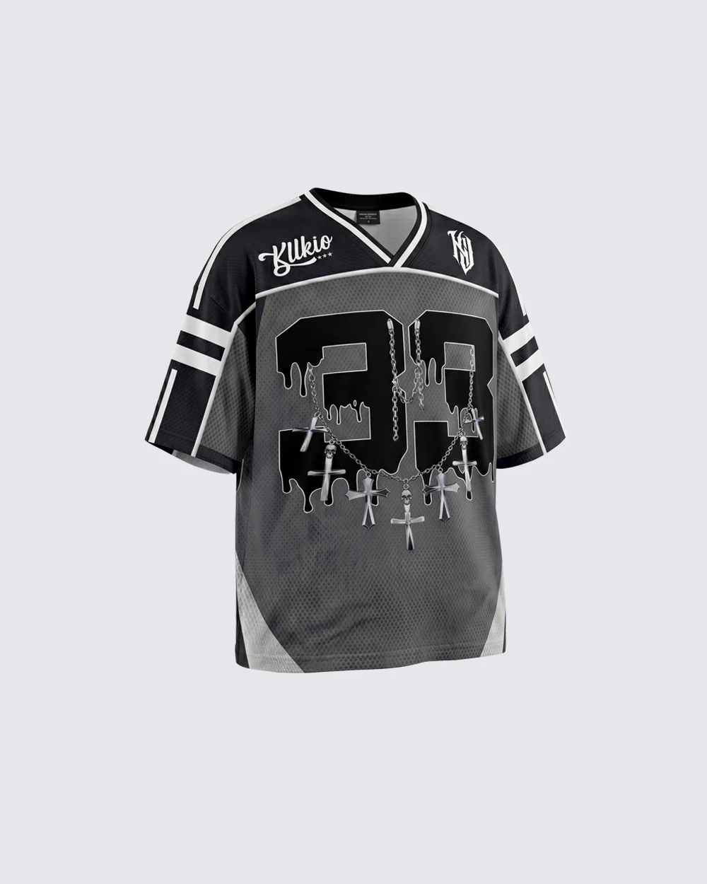 Vintage Contrast Graphic Street Jersey - Image 2