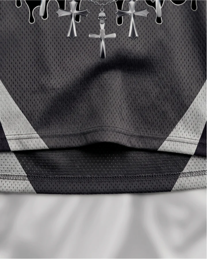 Vintage Contrast Graphic Street Jersey - Image 3