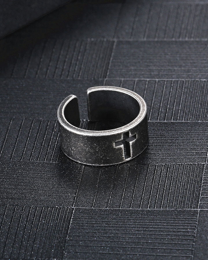 Vintage Cross Open Ring - Image 3