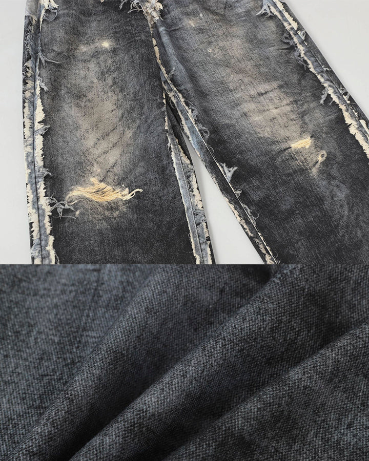 Vintage Destroyed Wide-Leg Jeans - Image 6