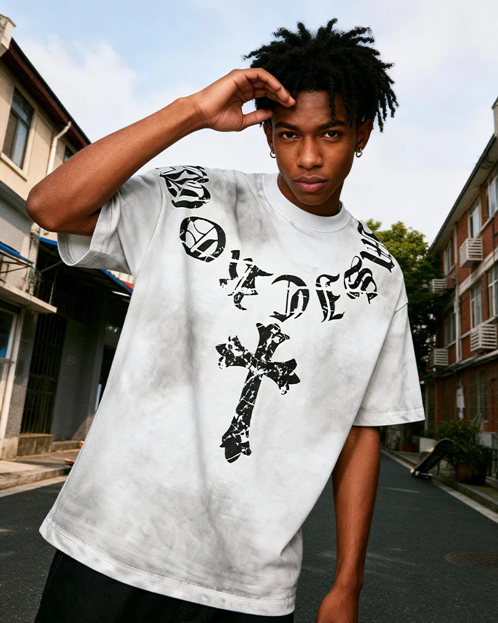 Vintage Dirty Spray Graphic Short Sleeve - Image 3