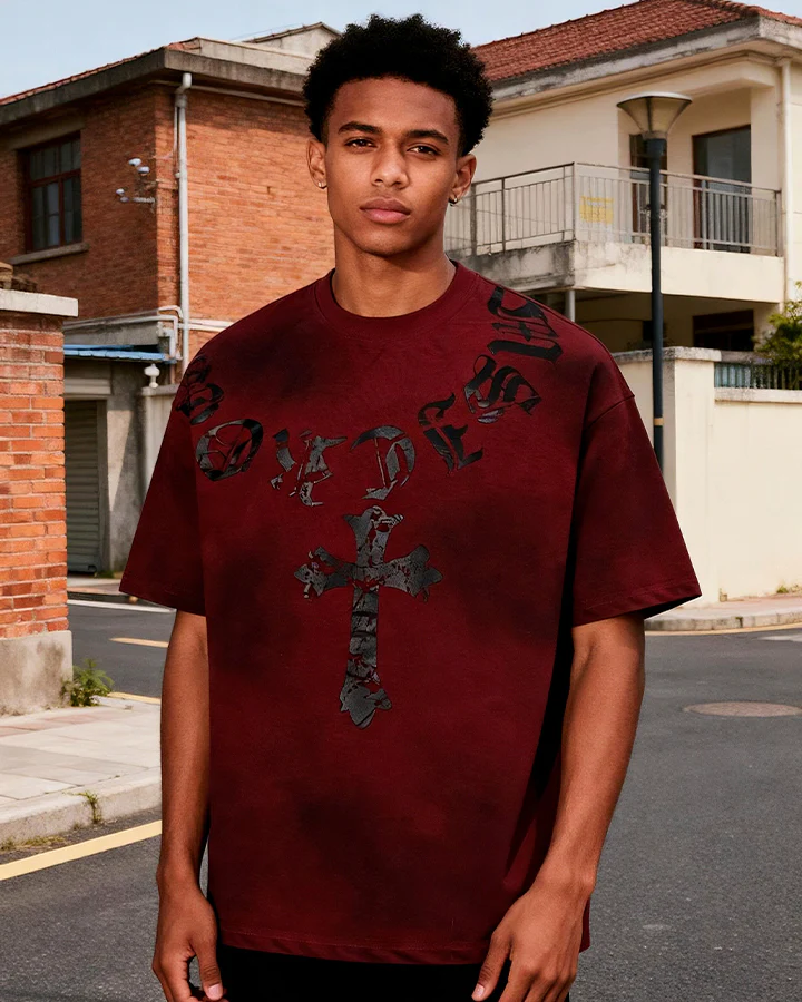 Vintage Dirty Spray Graphic Short Sleeve - Image 5