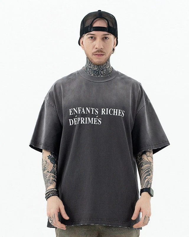 Distressed Gradient Vintage Short Sleeve T-shirt - Image 2