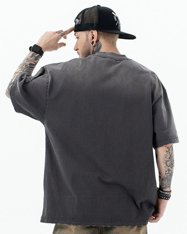 Distressed Gradient Vintage Short Sleeve T-shirt - Image 3