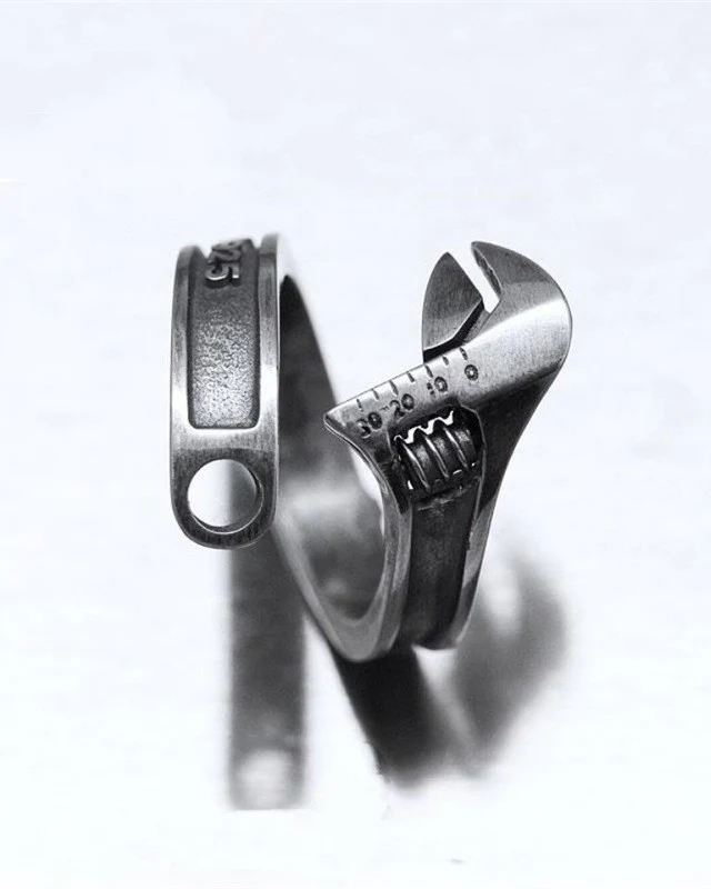 Vintage Distressed Wrench Ring - Image 3
