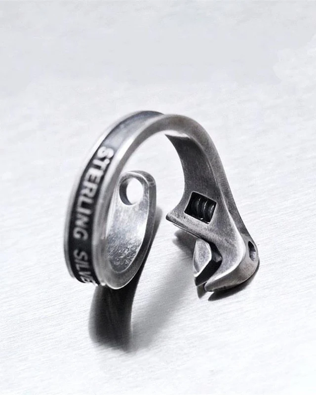 Vintage Distressed Wrench Ring - Image 4