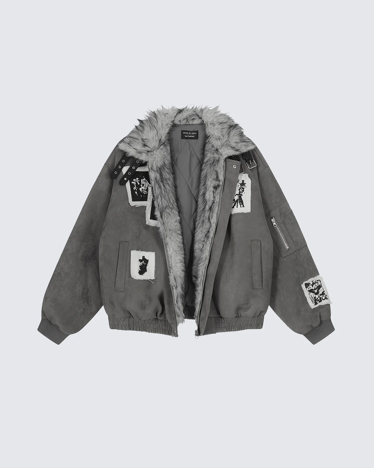 Vintage Eagle Fur Collar Jacket - Image 4