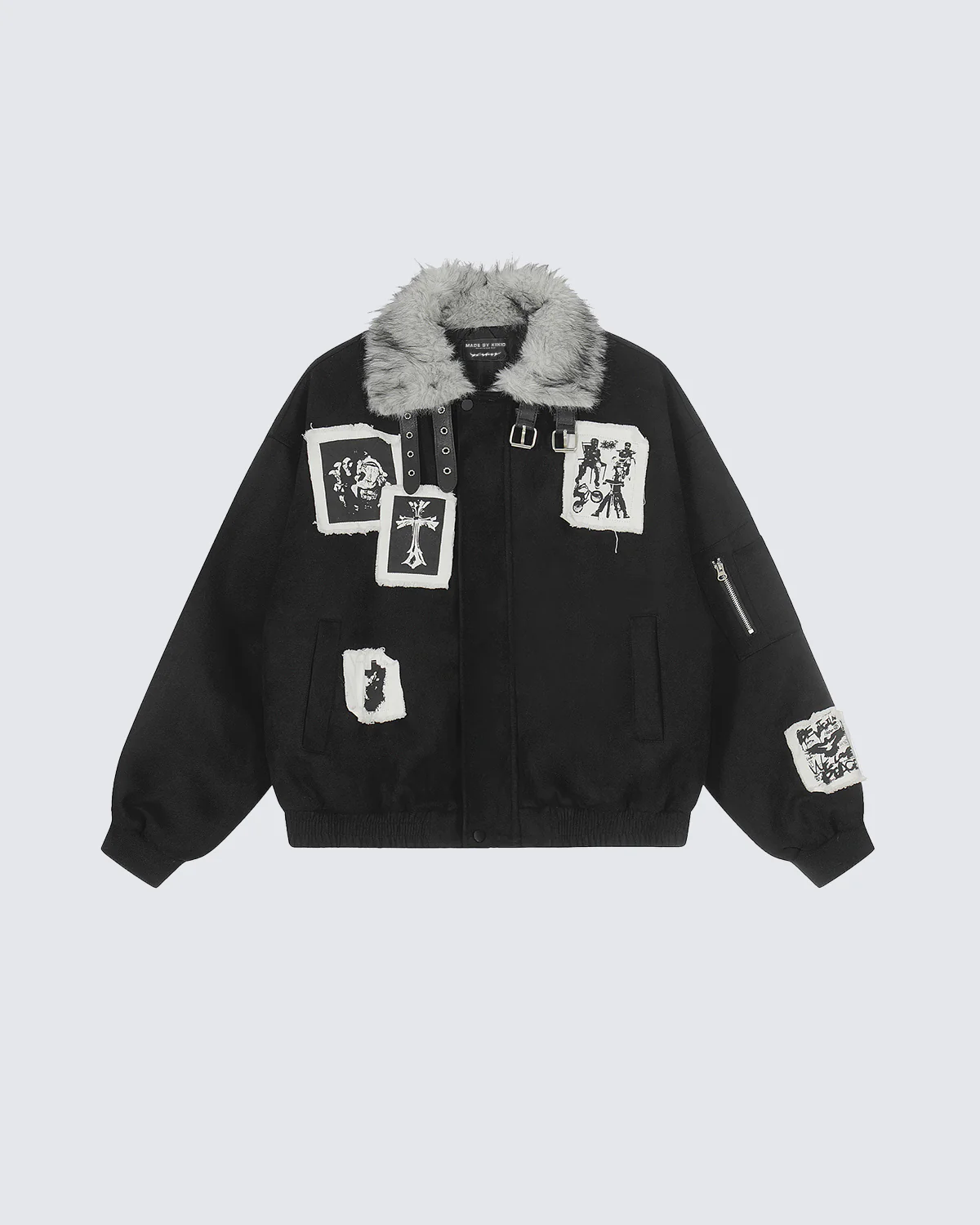 Vintage Eagle Fur Collar Jacket - Image 5
