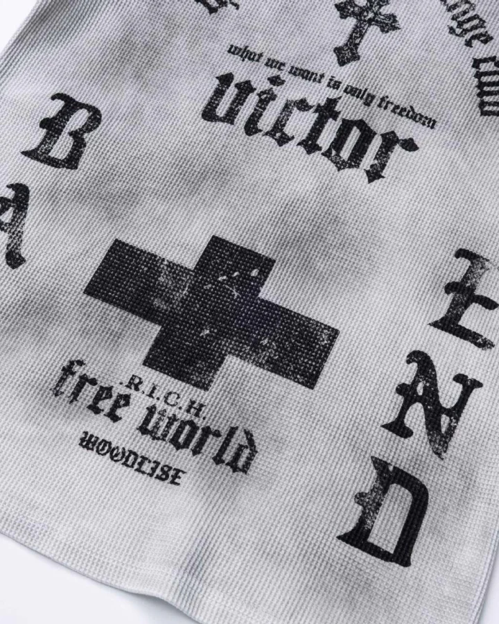 Vintage Fashion Niche Design Distressed T-Shirt - Image 11