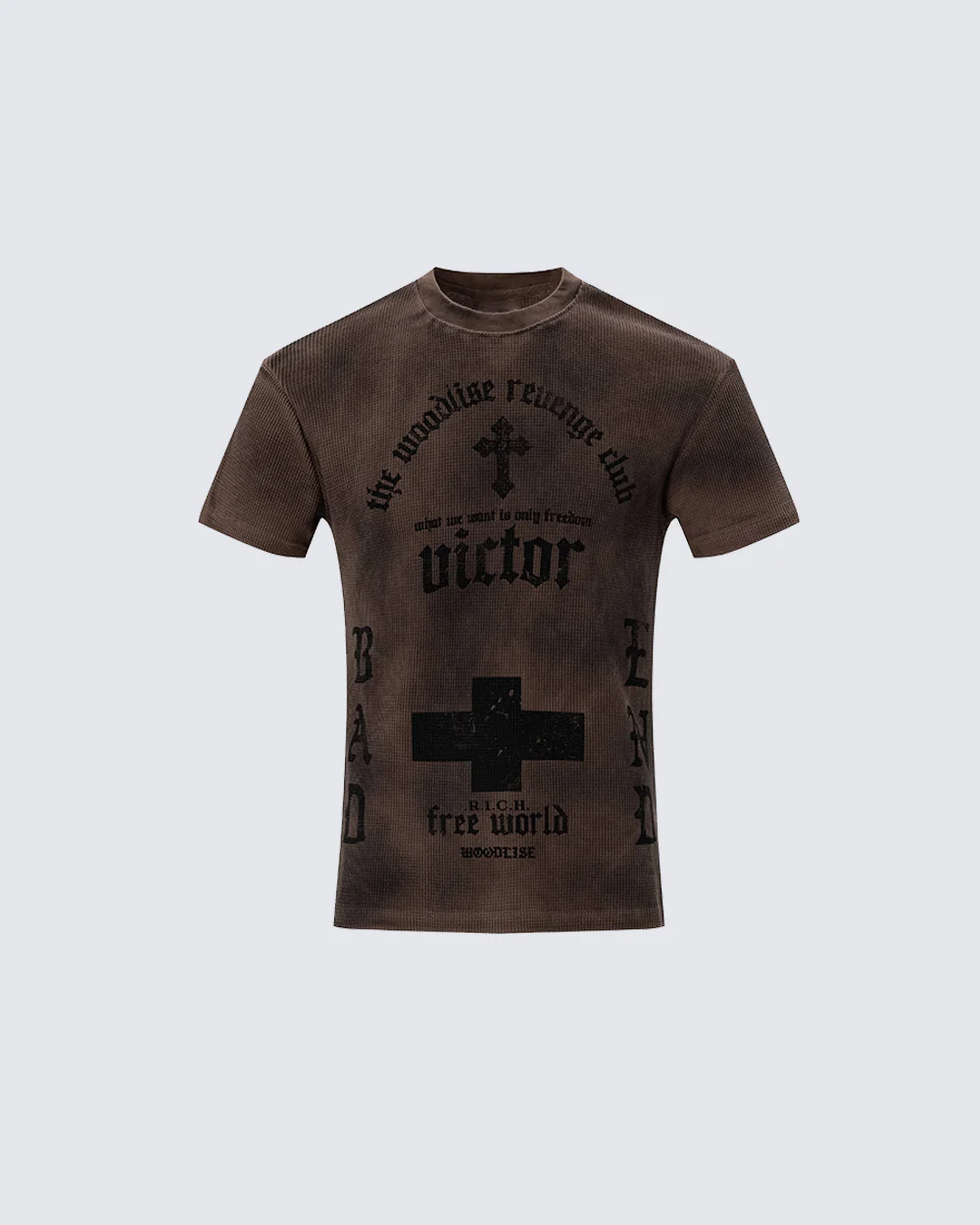 Vintage Fashion Niche Design Distressed T-Shirt - Image 2