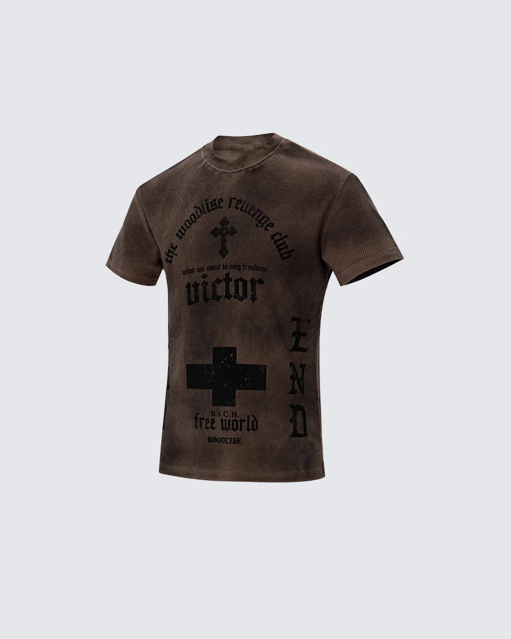 Vintage Fashion Niche Design Distressed T-Shirt - Image 5