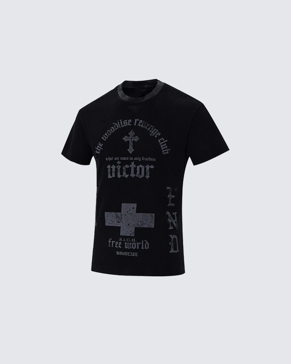 Vintage Fashion Niche Design Distressed T-Shirt - Image 6
