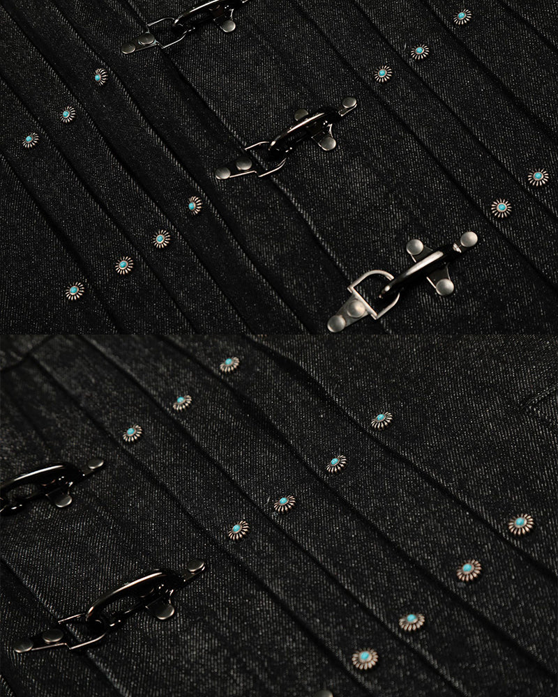 Vintage Flight Buckle Denim Jacket - Image 6