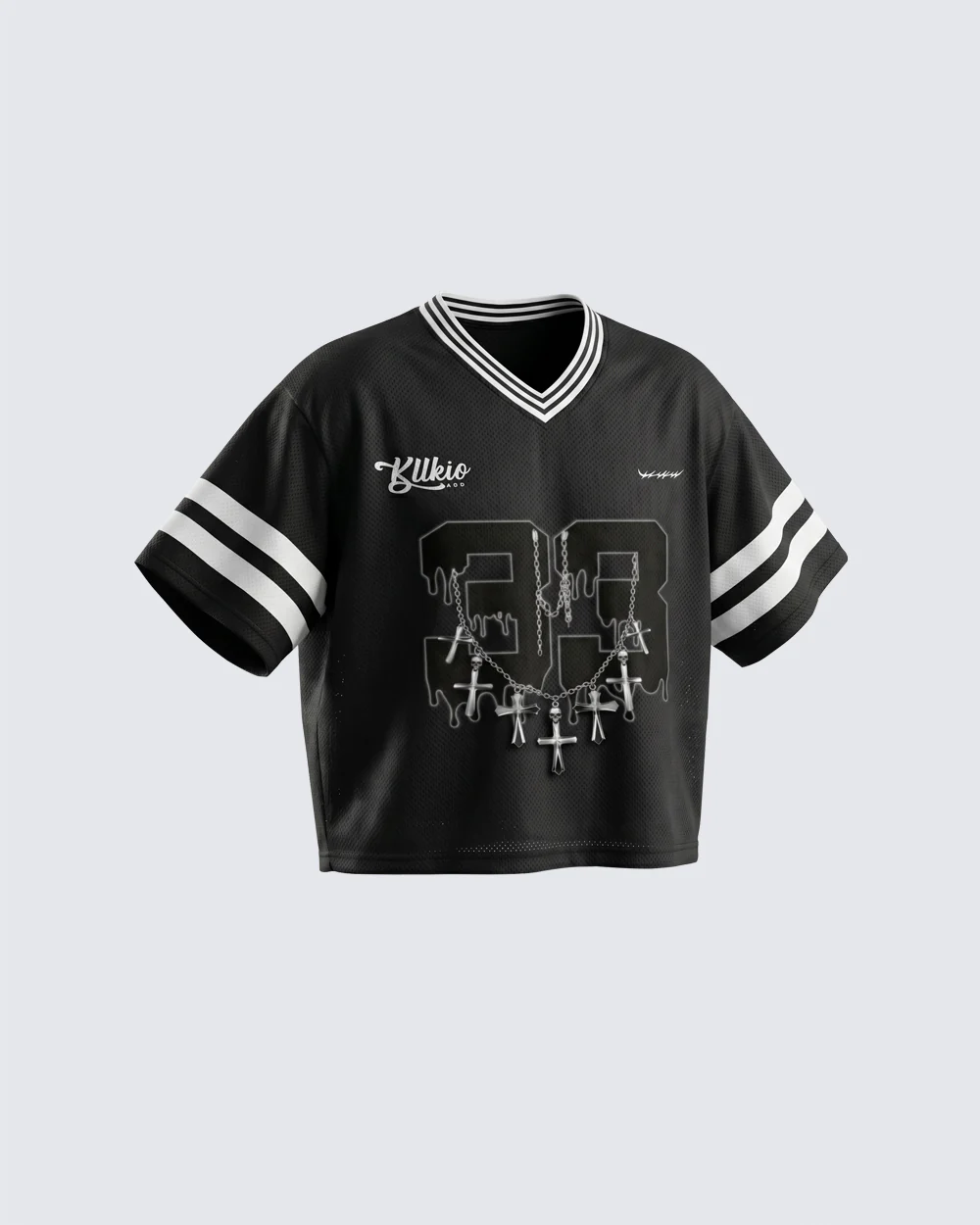 Vintage Graphic Cropped Street Jersey - Image 2