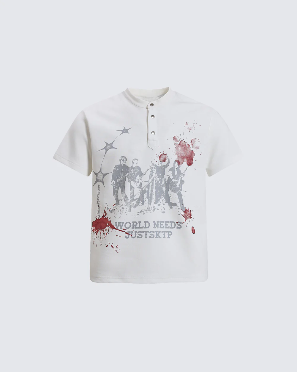 Vintage Graphic New Henley T-Shirt - Image 3