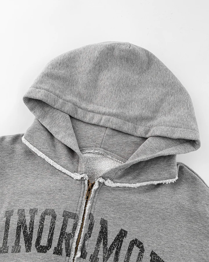 Vintage Graphic Zip-Up Hoodie - Image 3