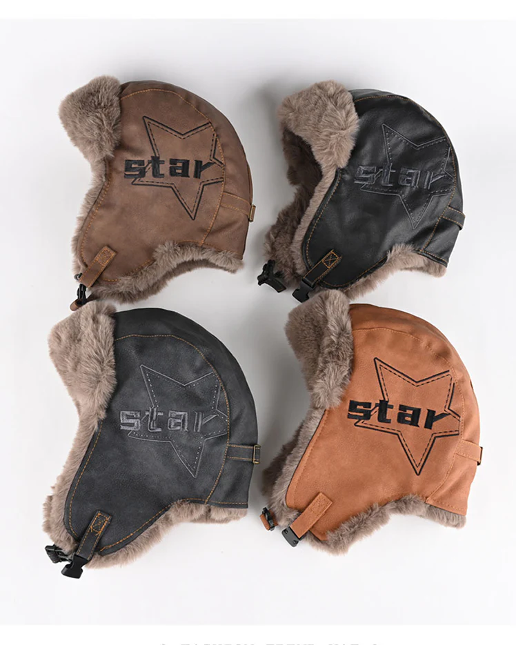 Vintage Leather Earflap Aviator Hat - Image 2