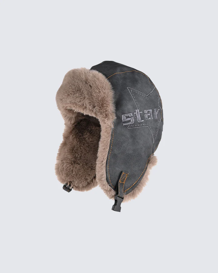 Vintage Leather Earflap Aviator Hat - Image 4