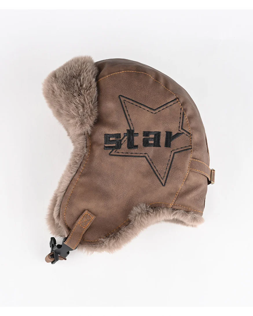 Vintage Leather Earflap Aviator Hat - Image 6