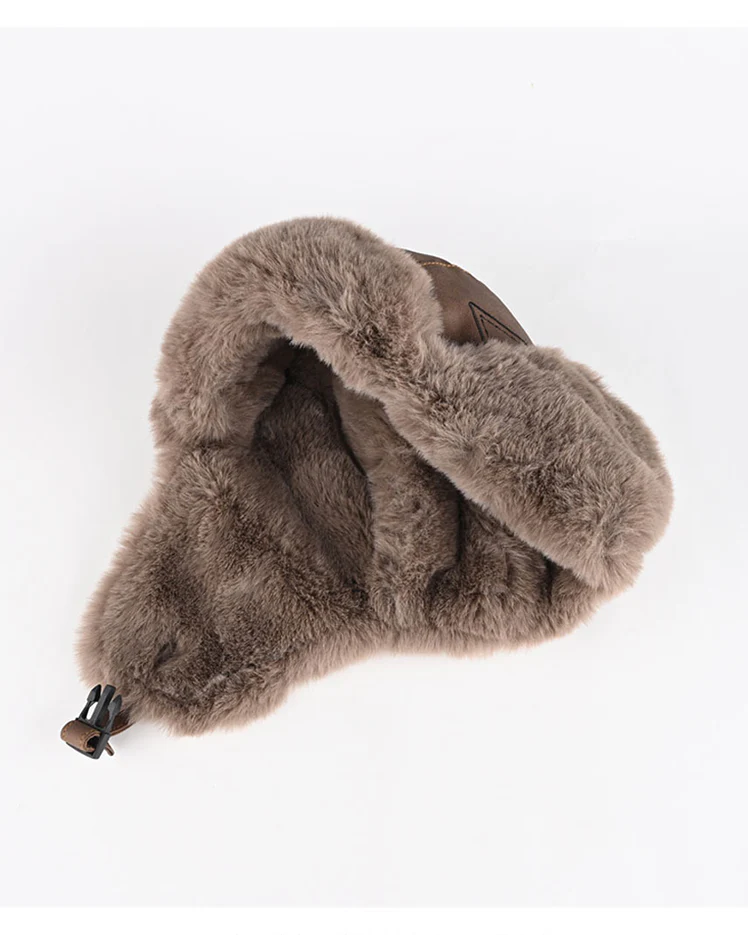 Vintage Leather Earflap Aviator Hat - Image 7