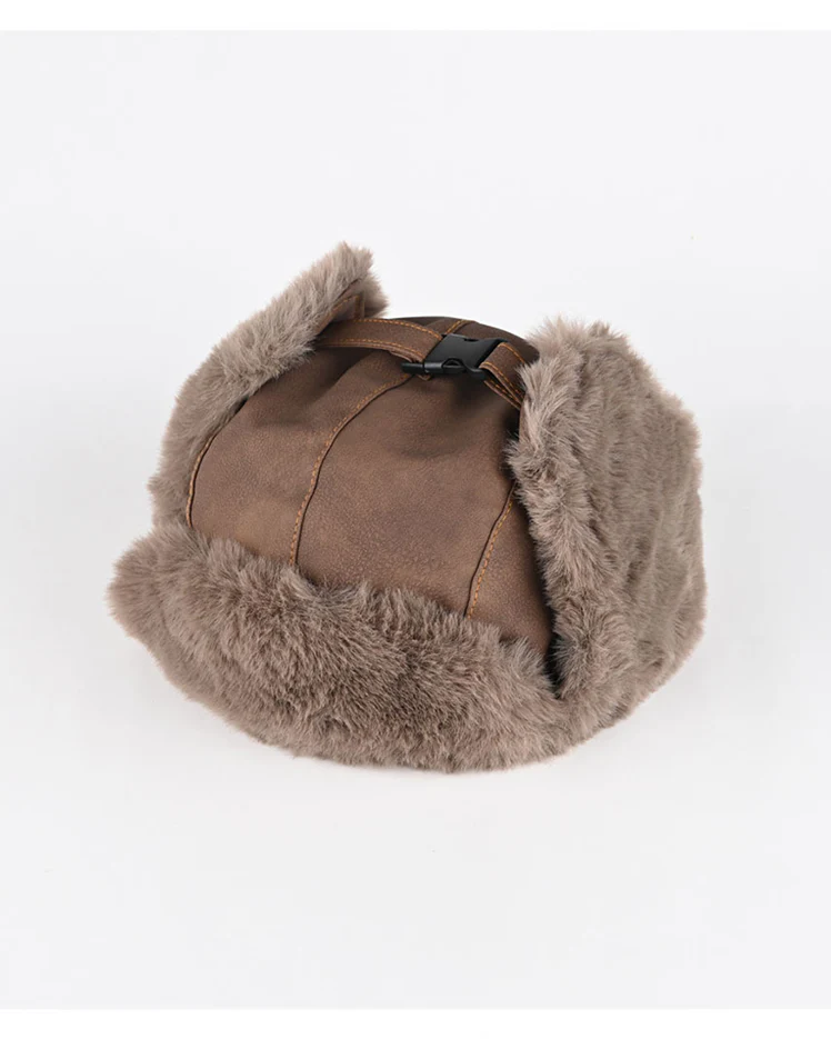 Vintage Leather Earflap Aviator Hat - Image 8