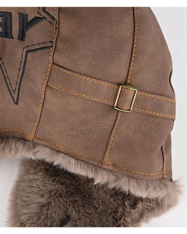 Vintage Leather Earflap Aviator Hat - Image 9