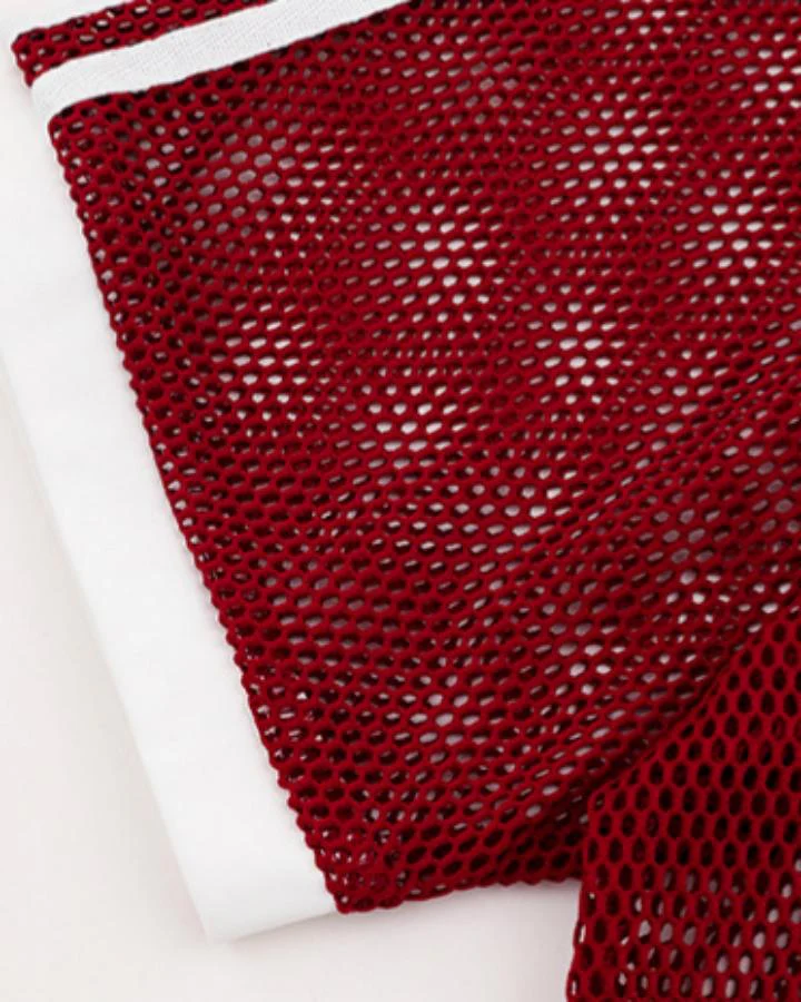 Vintage Mesh Number Graphic Polo Jersey Tee - Image 6