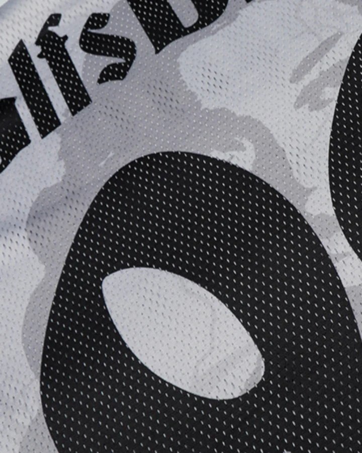 Vintage Mesh Portrait Graphic V-Neck Jersey Tee - Image 8
