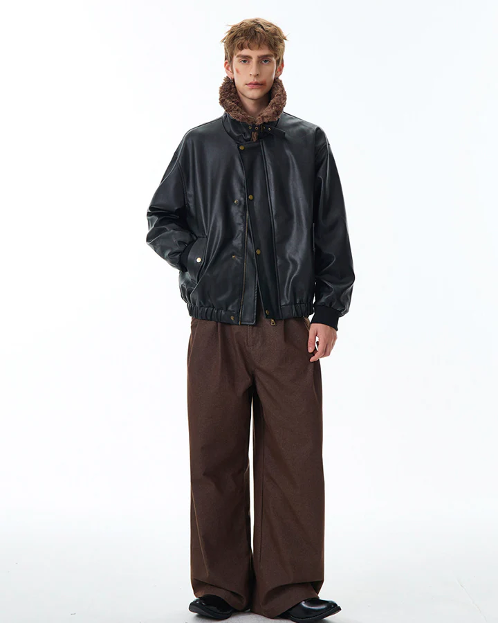 Vintage Mountain Eagle Detachable Leather Jacket - Image 11